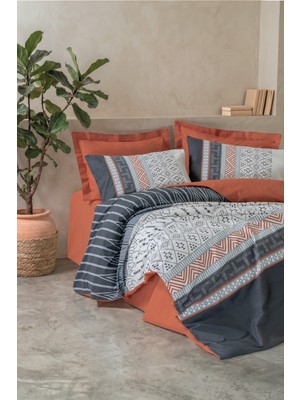 Cotton Box Toprak Tek Kişilik Nevresim Takımı Strata Tarçın