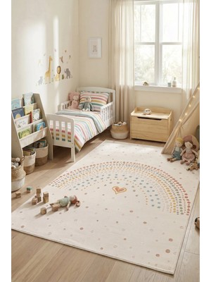 Livset Home Vista Çocuk Halısı Genç Odası Yumuşak Dokulu Kız Erkek Bebek Odası Çocuk Oyun Halısı Matı Halı Kilim L938A