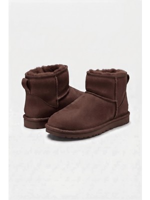 Neon Shoes Mini Süet Içi Kürklü Ince Taban Kadın Bot & Bootie