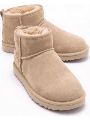 Neon Shoes Mini Süet Içi Kürklü Ince Taban Kadın Bot & Bootie