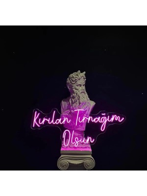 St. Morritz Kırılan Tırnağım Olsun Kuaför Güzellik Merkezi Neon LED TABELA(70X30CM)