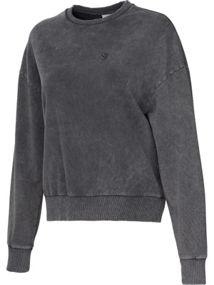 Hummel Dellax Kadın Gri Kapüşonlu Sweatshirt