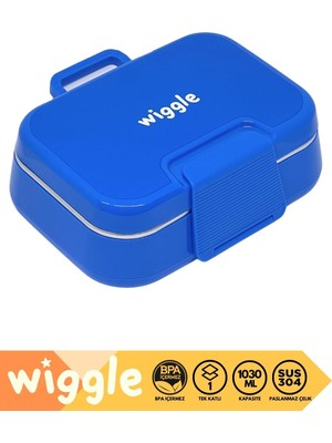 Sh Ticaret Wiggle Bento 1030ML Lunchbox Tek Katlı 2 Bölmeli Paslanmaz Çelik Sefer Tası Yemek Kutusu