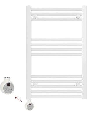 FKN Angora Dijital Termostatlı Elektrikli Beyaz Havlupan 50 x 70 cm (Sol)