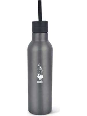 Sh Ticaret - Termal Şişe - 750ML - Koyu Gri Renk - Paslanmaz Çelik - Çift Katmanlı - 12 Saat Sıcak 24