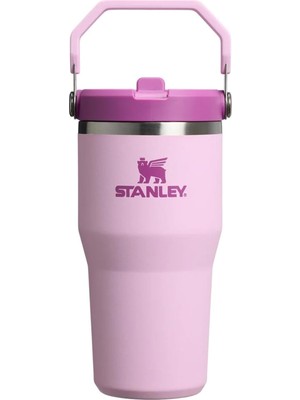 Sh Ticaret Iceflow Flip Straw Tumbler Pipetli Termos Bardak, Kiraz Çiçeği (Cherry Blossom), 0.60 Litre
