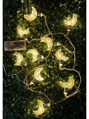 Sh Ticaret 2 Metre Pilli Ay Figürlü Ramazan LED Işık – Gün Işığı
