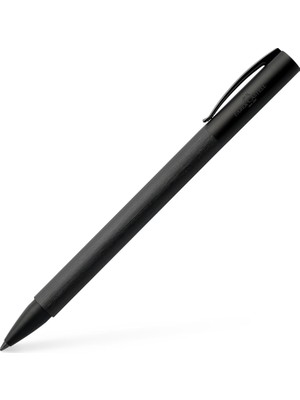 Sh Ticaret Faber-Castell Ambition All Black Tükenmez Kalem, M Uç, Çevirme Mekanizmalı, Krom Kapak, Siyah Refil