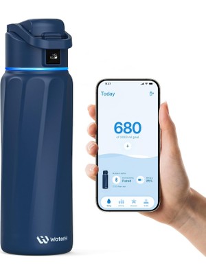 Sh Ticaret Waterh Boost Yalıtımlı Paslanmaz Çelik Akıllı Su Şişesi, 32 Oz Akıllı Izleyici Ha