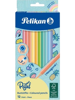 Sh Ticaret Pelikan Pastel Renkler 12LI Kuru Boya