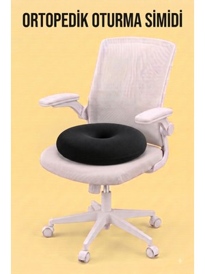 DEAR Visco Ortopedik Oturma Simidi Orta Sert Çökme Yapmayan Yuvarlak Sünger Minder 43*9 cm DVM-02S