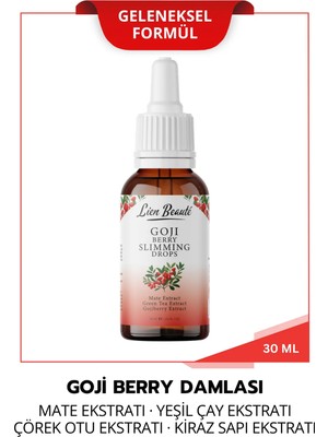 Lien Beaute Goji Berry Form Rutinlerine Eşlik Eden Bitkisel Damla Çörek Otu Yeşil Çay