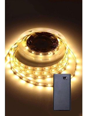 Sh Ticaret Günışığı Renk Pil ile Çalışan Şerit LED 2 Metre Pilli Şerit LED (Pi̇l Dahi̇l)