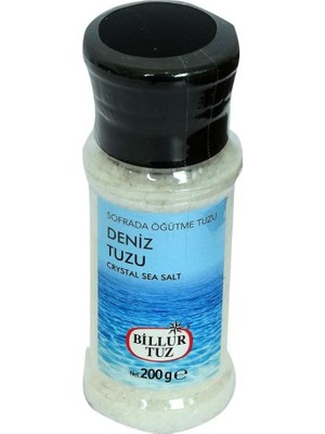 Sh Ticaret Sofrada Öğütme Yemeklik Granül Çakıl Deniz Tuzu 200 gr Değirmenli