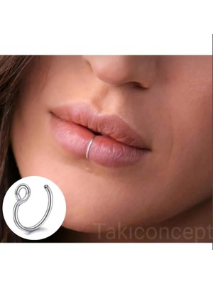 Sh Ticaret Çelik Deliksiz Septum Piercing, Gri