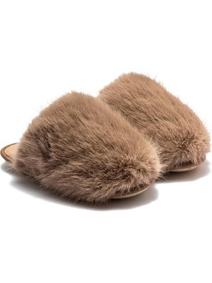 Twigy Twıgy Tw Ella Kahve Kadın Peluş Ev Terliği 37/41
