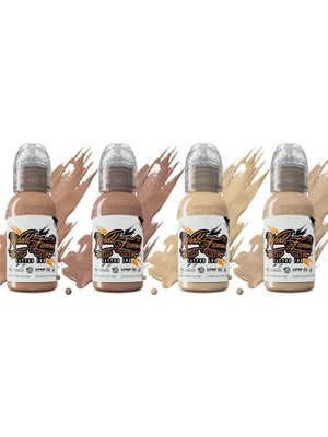 Sh Ticaret Santucci Skintone 4'lü Dövme Boyası Seti - Famous Ink Dövme Boyası - 1OZ/30ML