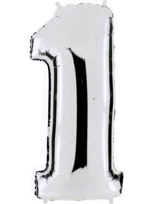 Sh Ticaret 5dm 75 cm 1 Rakam Folyo Balon Gümüş