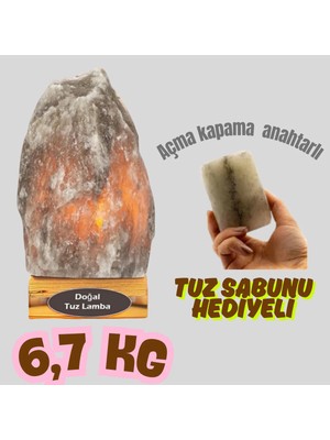 St. Morritz Çankırı Doğal Model 6-7 kg Çankırı Kaya Tuz Lambası