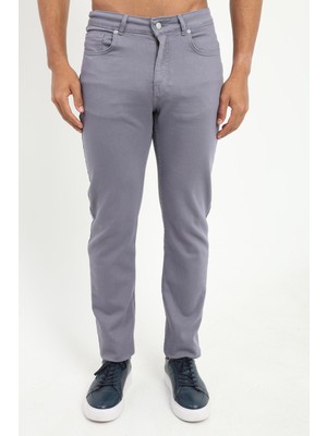 Dufy Erkek Slim Fit Gri Pantolon