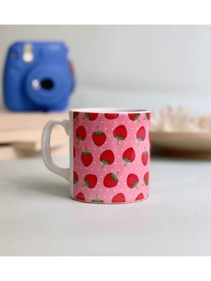 Sh Ticaret Giftmoda Çilek Tasarımlı Kupa