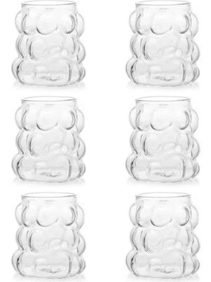 Sh Ticaret Orret 75 ml 6'lı Üzüm Bardak Seti, Bubble Bardak, Bulut Bardak, Kahve Yanı Sunum Bardağı, Zari