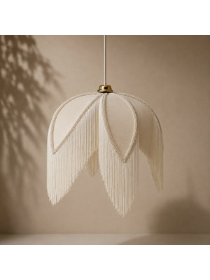 dekovien Yaprak Modelli Şık Avize Sarkıt 7 Farklı Renk Kadife Kumaş 45X40CM