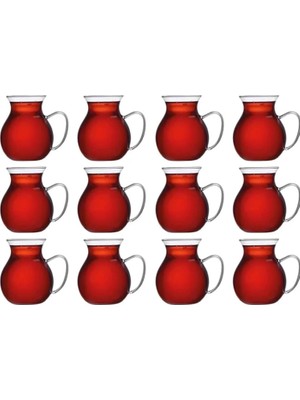 Sh Ticaret Promosyonca Keyfi Ala Borosilikat Cam Çay Bardağı Seti, 200ML, 6'lı, Termisil Kupa, Şık Dayanıkl