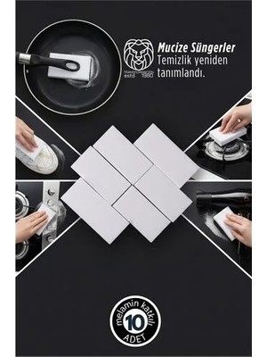 Enco Store 10’lu Mucize Melamin Sünger - Nano Leke Çıkarıcı Sihirli Temizlik Serisi 722896
