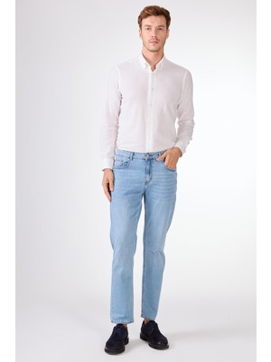 Dufy Erkek Regular Fit Açık Mavi Jean