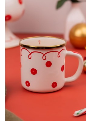 Sh Ticaret Merry Dots Yılbaşı Temalı Emaye Kupa