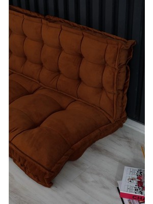 Fabrica Home Berlin 5 Yer & Palet Minderi 2'li 130×70×10 Kiremit Renk Alt Üst Takım