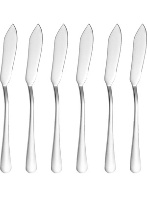 Sh Ticaret 1010 Çelik 6 Adet Silver Renk Sofra Balık Kesme Bıçağı CIN742BY-6