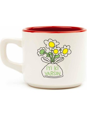 Sh Ticaret Iyi Ki Varsın Papatya Buketi Beyaz Venüs Kupa - Hediyelik Kupa Fincan Mug