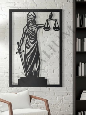 St. Morritz Adalet Temalı Metal Duvar Tablosu 40X60CM