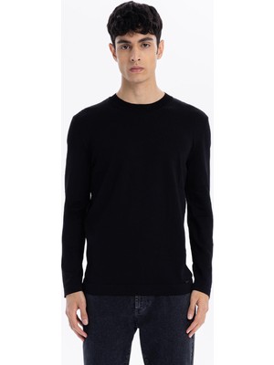 gmg firenze Bisiklet Yaka Slim Fit Basic Erkek Triko Kazak