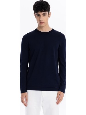 gmg firenze Bisiklet Yaka Slim Fit Basic Erkek Triko Kazak