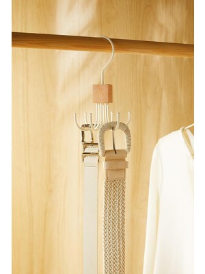 Sh Ticaret Textile 6 Kancalı Mat Beyaz Renk Kauçuk Kaplamalı Metal Çok Amaçlı Askı 14 x 7 cm