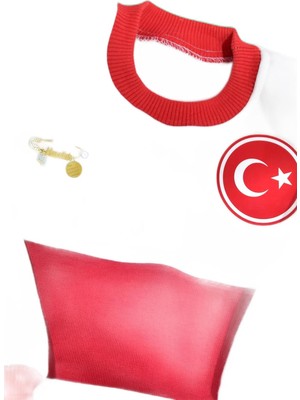 Sh Ticaret Papatya Silver 925 Ayar Gümüş Ayaklı Maşallah Bebek Iğnesi, Türkiye Armalı Bebek Eşofmanı Hedi