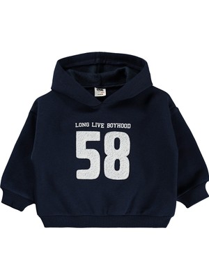 Civil Baby 58 Baskılı 6-18 Ay Sweatshirt - Lacivert
