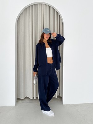 Tlg Giyim Kadın Oversize Tensel Gömlek Pantolon Takım