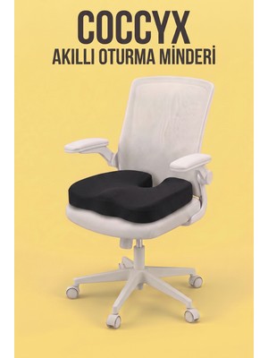 DEAR Visco Ortopedik Coccyx Minder Kuyruk Sokumu Için Yüksek Yoğunluklu Visco Oturma Minderi 44X36X9CM DVM-13S