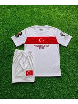 Portego Türkiye Fifa 2026 Dünya Kupası Isimsiz Çocuk Forması (Beyaz)
