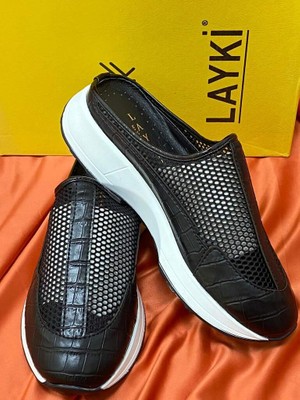 Layki 0000071 Renk Fileli Tasarım Terlik & Sandalet Sneaker