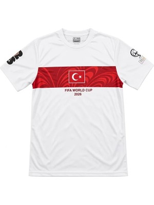 Portego Türkiye Ay Yıldızlı 2026 Wc Isimsiz Baskısız Beyaz Yetişkin Forması