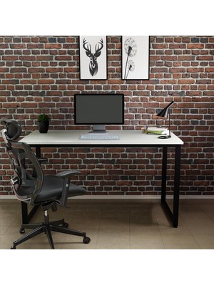 Ceramical 140 cm Çalışma Masası - Beyaz