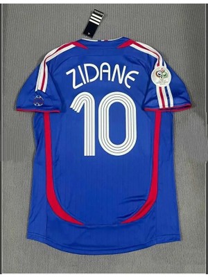 Portego Fransa 2006 Dünya Kupası Zinedine Zidane Nostalji Forması (Blue)