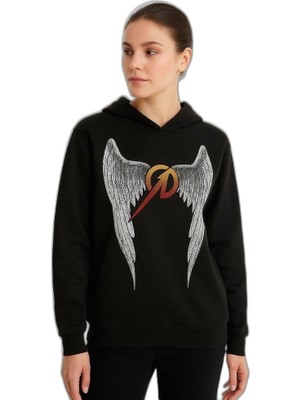 YM PAZARLAMA Metallica Iki Iplik Kapüşonlu Ön ve Arka Baskılı Hoodie - Siyah