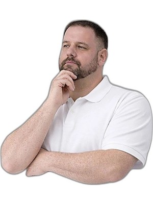 YM PAZARLAMA Erkek Polo Yaka Düğmeli Tişört Pike Kumaş Battal Beden Kısa Kol T-Shirt - Beyaz