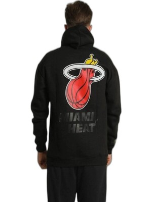 YM PAZARLAMA Erkek 3 Iplik Pamuklu Kapüşonlu Baskılı Cepli Oversize Sweatshirt Hoodie - Siyah